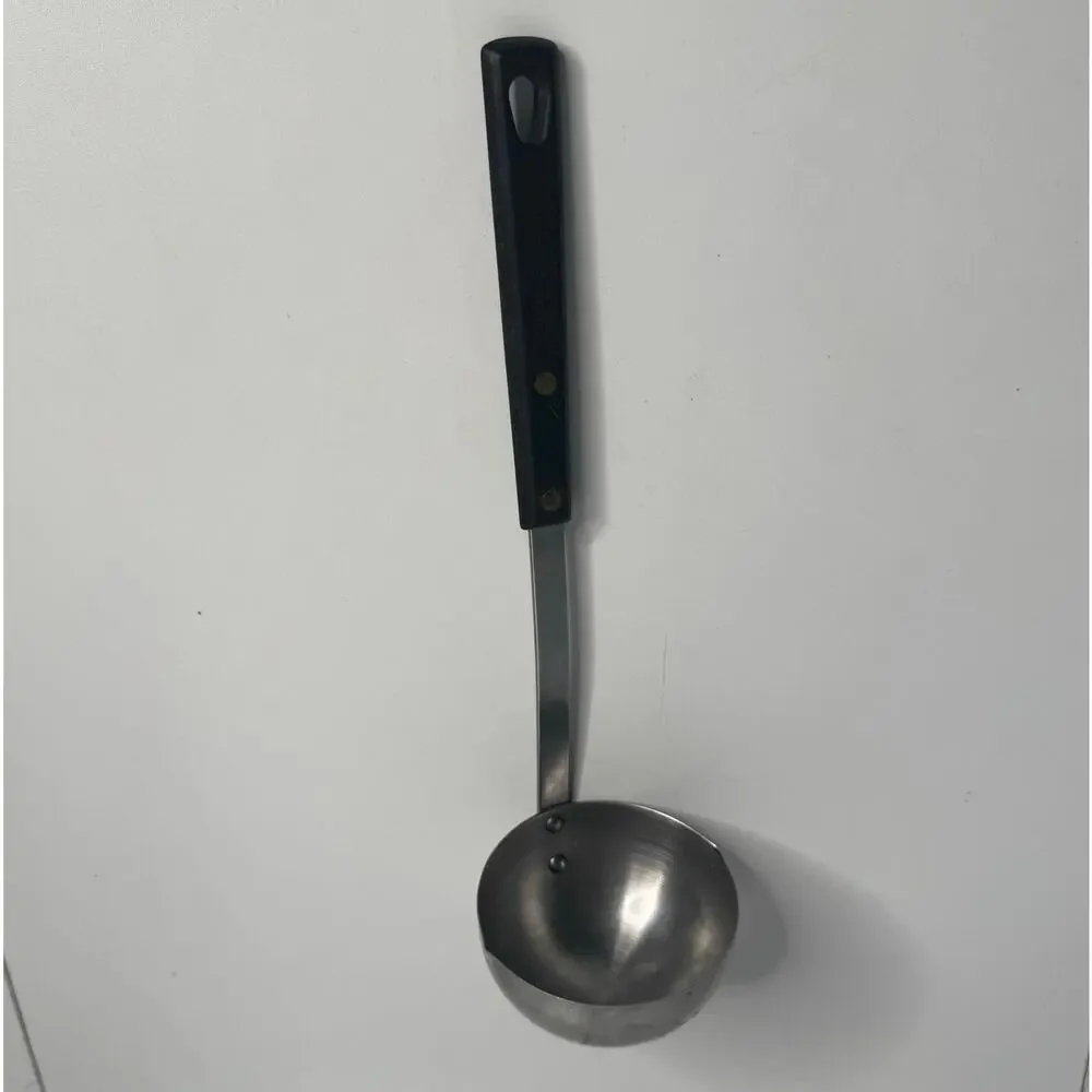 Vintage Royal Brand Sharpcutter Stainless Steel Ladle Black Handle USA